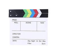 Leeadwaey Director Película Clapboard Escena de Acción Clapper Board Película de Madera Clap Slate, L, Colorido