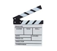 Leeadwaey Director Película Clapboard Escena de Acción Clapper Board Película de Madera Clap Slate, S, Blanco