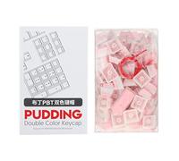 Leeadwaey PBT Pudding Keycaps 108 teclas Double Hot Keycap Set para PC Gaming Rosa