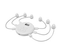 Leeadwaey Teléfono Auto Tapper 62 velocidades simulado dedo clic para mantener la pantalla viva blanco 6 cabezas