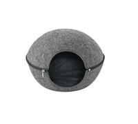 Leeby Cama Cueva Fieltro Gris para gatos