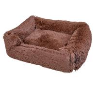 Leeby Cama Suave Antiestrés de Pelo Marrón para perros