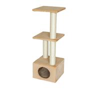 Leeby Colette DoubPost torre rascador con cama nido beige para gatos