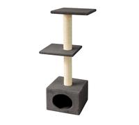 Leeby Colette torre rascador con cama nido gris para gatos