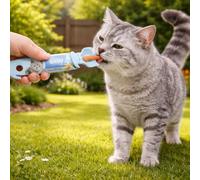 Leeby Cuchara Dispensador Pasta Premio Azul para gatos