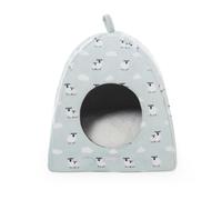 Leeby Iglú Desenfundable Blanco con Ovejitas para gatitos