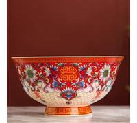 LEEDJUINE Cuenco de cerámica esmaltada, 12 cm, estilo antiguo, vajilla china de hueso Jingdezhen
