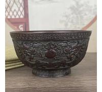 LEEDJUINE Cuenco de porcelana de estilo chino antiguo, 12 cm, hecho a mano, decoración del hogar