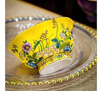 LEEDJUINE Jingdezhen - Cuenco de cerámica esmaltado, 12 cm, vajilla de porcelana para el hogar de estilo chino