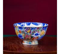 LEEDJUINE Jingdezhen - Cuenco de porcelana china esmaltada, 12 cm, vajilla de cerámica de estilo antiguo hecho a mano