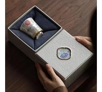 LEEDJUINE Kungfu - Juego de té con caja de regalo, 80 ml, taza individual de cerámica para maestros