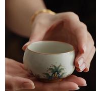 LEEDJUINE Kungfu - Juego de té de cerámica para degustación de té, 80 ml, taza de porcelana para maestros domésticos