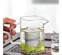 LEEDJUINE Taza de cristal con colador de té en forma de luna, 238 ml, juego de té Kungfu