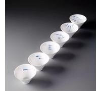 LEEDJUINE Taza de té Kungfu hecha a mano de porcelana blanca, 6 unidades, 55 ml, taza de degustación de té, taza de cerámica para maestros