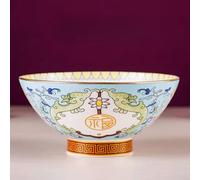 LEEDJUINE Tazón de fideos de porcelana de hueso de estilo antiguo, 13,2 cm y 12,7 cm, cuenco de porcelana para el hogar