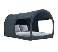 LEEDOR Bed Tent Dream Tents Bed Canopy Shelter Cabin Indoor Privacy Warm Breathable Pop Up Full Size for Kids and Adult Patent Pending PitchBlack(Mattress Not Included)