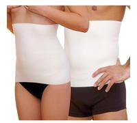 Leedya Faja de lana 65% calefactante para mujer y hombre de invierno - Cálida faja lumbar soporte espalda protección y apoyo - Faja ortopédica unisex para hombres y mujeres (blanca, S)