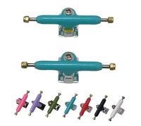 LEEFAI Ejes de diapasón de 34 mm G3 con colgador de color, mini patineta profesional de dedo invertido, buje más duro, copas pivotantes, camión sin espaciador con hardware y herramienta (azul)