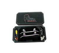 LEEFAI Estuche de almacenamiento para diapasón, caja de viaje para diapasones y accesorios, 6.5 x 3.5 x 1.2 pulgadas, color negro