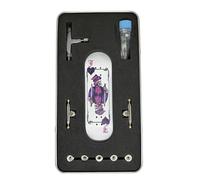 LEEFAI Pro Fingerboard - Juego completo de monopatín, 29 x 96 mm con cubierta de madera de arce, 4.0 Pro Trucks Regular Kingpins, ruedas de rodamiento de uretano-op3ra v3 Hearts of Jack