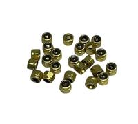 LEEFAI Pro Fingerboard Trucks The Self locknuts 24 pcs for Any Pro Fingerboard Trucks (ejes) Insert Nylon - Gold Color