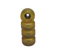 LEEFAI Ruedas para diapasón de uretano 75D Pro, rueda de rodamiento ámbar transparente hecha a mano de poliuretano, ruedas ultra giratorias -7,8 x 4,8 mm