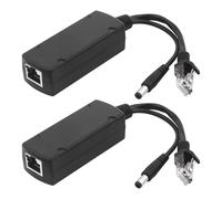 Leehitech PoE Splitter 2 Uds. Adaptador 48V a 12V 1.2A Conforme a IEEE 802.3af, 1000Mbps, conector CC 5.5×2.1mm