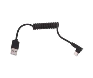 LEEINTO Cable USB C de Carga rápida, Cable de Carga USB a Tipo C en Espiral de 60W para Coche, Cable de Datos de Cable de Carga USB C en Espiral