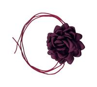 LEEINTO Collar Elegante Collar De Flor De Rosa Cadena De Cuello De Flor De Simulación Cadena De Clavícula para Mujeres Y Niñas Accesorio De Gargantilla Llamativo