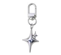 LEEINTO Llavero Colgante Y2K Estrella Encanto Colgante Llavero Metal llaveros para Mujeres Hombres Amistad Regalo Bolso decoración joyería Hecha a Mano Regalo