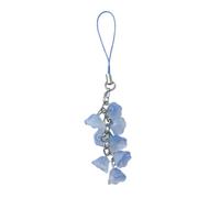 LEEINTO Llavero con cadena para teléfono, colgante para teléfono con flores, accesorio elegante, cadena para teléfono Lilys of the Valley, regalo perfecto para mujeres y niñas