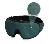 LEEKEN Máscara de dormir 3D para ojos - 100% luces bloqueadas para dormir para hombres y mujeres, Cool Sports tela cubierta para los ojos para viajes/siesta/noche dormir, cómodo y transpirable … (malla-verde)