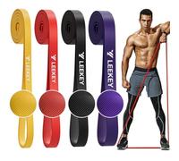 LEEKEY Bandas de resistencia, bandas de ejercicio de goma, juego de bandas de entrenamiento, bandas de resistencia de 2,2-38,5 kilos para entrenamiento, para hombres y mujeres, entrenamiento de