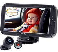 LeeKooLuu Cámara de coche para bebé USB: Plug and Play 3 minutos fácil de instalar, visión nocturna de cristal, HD 1080P, monitor de bebé con cámara de rotación de 360°, cámara de asiento trasero,