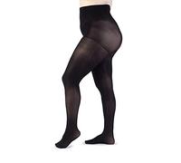 LEELA LAB Medias Moldeadoras para Mujer con Control Top 50 den Moda Curvy Tallas Grandes - Made in Italy (Black, 6)