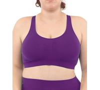 LEELA LAB Sujetador sin Aros Talla Grande, Línea Básica, Ofrece Soporte sin Apretar, Fabricado en Suave Microfibra con Tecnología Seamless - Made in Italy (Violet, M/L)