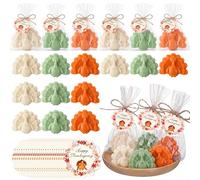 Leelosp 24 piezas de mini jabón de pavo regalos a granel para invitados, bar, pavo, fiesta de Acción de Gracias, jabones con bolsa, tarjeta de agradecimiento, baby shower, despedida de soltera