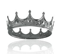LEEMASING Corona clásica de rey príncipe reina para fiesta de cumpleaños, baby shower, boda, compromiso, accesorios para fotomatón (oro oscuro, grande)