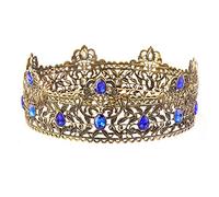 LEEMASING Coronas de metal para hombre, adultos, cumpleaños, graduación, fiesta de rey, corona para cosplay, boda, Medium, metal, estrás