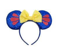 LEEMASING Diadema de orejas de ratón brillante con lentejuelas para niños, niñas, mujeres, cosplay, fiesta, cumpleaños, Navidad