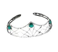 LEEMASING Diosa griega para la frente con diamantes de imitación, corona de aleación geométrica, bandas para el pelo para disfraces, fiestas, bailes de máscaras, cosplay, Medium, Metal, No es una
