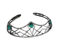 LEEMASING Diosa griega para la frente con diamantes de imitación, corona de aleación geométrica, bandas para el pelo para disfraces, fiestas, bailes de máscaras, cosplay, Medium, Metal, No es una