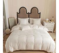 LEEMQCYA Camino de cama blanco para pie de ropa de cama, bufanda de cama, bufanda, bufanda de cama, toalla de cama, decoración para hotel, dormitorio, boda, 50 x 240 cm para cama de 1,8 m