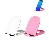 Leeneen Paquete de 2 soportes portátiles plegables para teléfono celular, soportes ajustables multiángulo para tablet, iPad, iPhone X/XR/XS Max, Samsung Galaxy, negro, blanco/blanco, rosa (rosa blanco