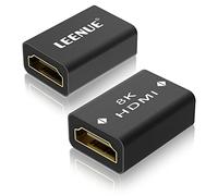 LEENUE Acoplador HDMI 8K, Adaptador HDMI 2.1 Hembra a Hembra Conector, Compatible con 3D 8K @60Hz/4K @120Hz UHD HDR eARC para Laptop, HDTV, PC, Monitor, Cine, Paquete de 2