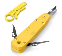 LEENUE Herramienta de perforación, herramienta de perforación Ethernet Krone para enchufe RJ45 Cat5/Cat6/Ca6A Cable de teléfono de red RJ11 Herramientas de inserción de terminales profesionales con