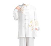 Leeonway Marciales Kung Fu Camisetas Tang,Uniformes para Tai-Chi,Tradicional Tai-Chi Uniformes,Ligero Y Transpirable,Se Puede Usar En Interiores O Exteriores