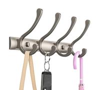 Leeonway Perchero Pared,Estante De Pared con Ganchos,Percha Pared para Entrada,Percheros De Pared Originales,Aluminio MetáLico,DecoracióN De Pared,Gris,para Colgar Abrigos Bufandas