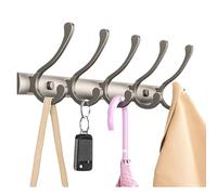 Leeonway Perchero Pared,Estante De Pared con Ganchos,Percha Pared para Entrada,Percheros De Pared Originales,Aluminio MetáLico,DecoracióN De Pared,Gris,para Colgar Abrigos Bufandas