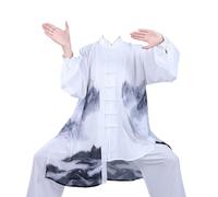 Leeonway Ropa Tradicional China,Kung Fu Ropa Unisex,Tang Traje De Artes Marciales Kung Fu,Ligero Y Transpirable,Adecuado para Artes Marciales,Tai-Chi Y MeditacióN